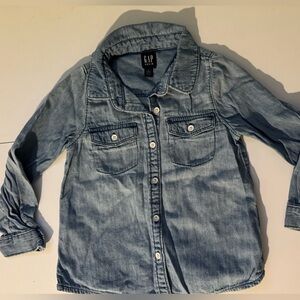 GAP Light Blue Denim Chambray Shirt Size 4T